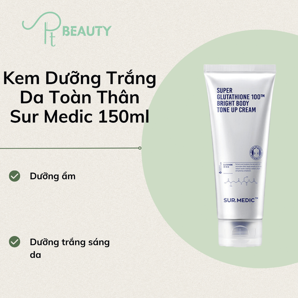 Kem Dưỡng Trắng Da Toàn Thân Sur Medic 150ml