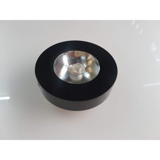 Đèn Led  ốp trần nổi 5W tròn, vỏ đen, ốp tủ quần áo, tủ bếp, tủ trưng bầy