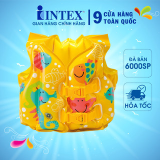 Áo phao bơi cá cho bé 1-3 tuổi chính hãng intex 59661, chịu trọng lượng dưới 18kg