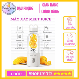 [CÓ SẴN- CHÍNH HÃNG LOẠI 1] Máy Xay Sinh Tố Cầm Tay Đa Năng Meet Juice - Máy Xay Mini Xay Cực Nhanh 9s, An Toàn, Cao Cấp