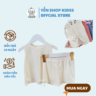  Bộ quần áo trẻ em Bộ ba lỗ XOOP chất thông hơi xuất nhật cho bé gái  9-19kg  BC60  Yến Shop Kidsss 