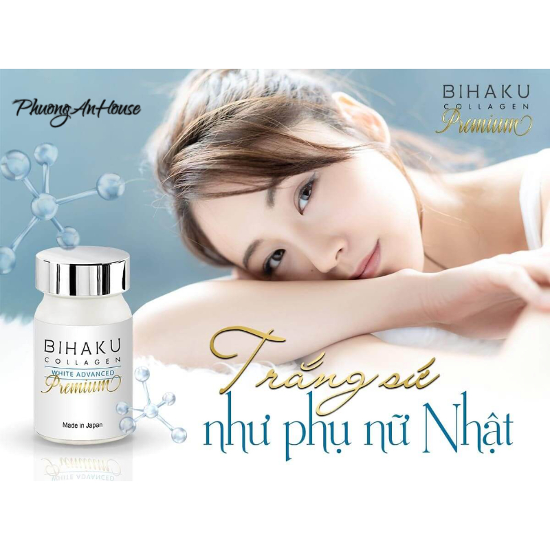 Viên uống Bihaku Collagen Premium dưỡng trắng da