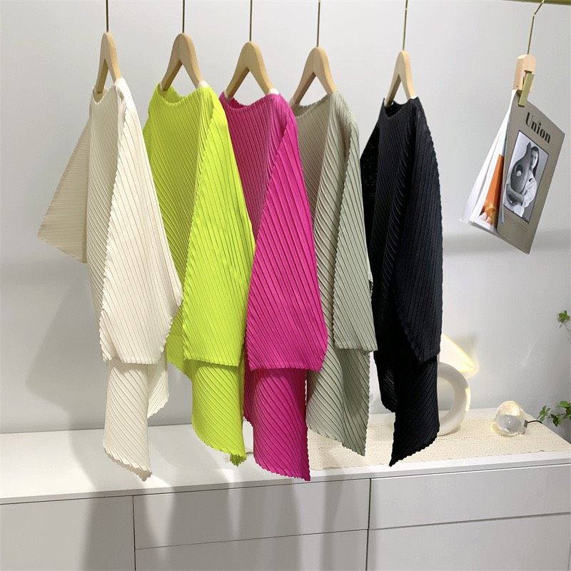 (HÀNG SẴN) Áo thun lò xo tay lửng mẫu mới về, Áo vạt xéo cách điệu cánh tay, freesize co giãn nhiều