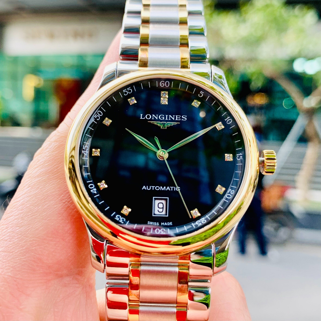 Đồng hồ chính hãng nam Longines Master Collection Diamond 18K BlackGold- L2.628.5.57.7- Máy cơ Thụy Sĩ- Kính Sapphire