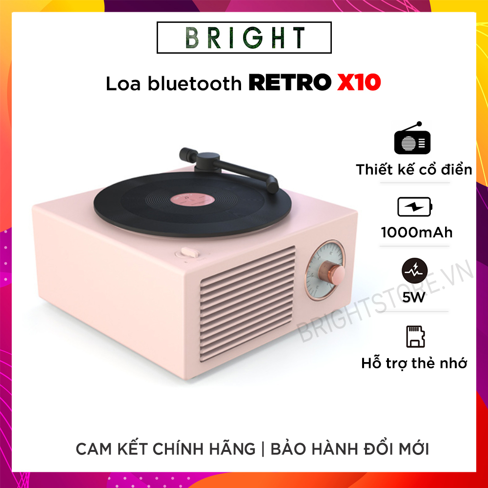 Loa Bluetooth Retro X10 Giả Lập Đĩa Than