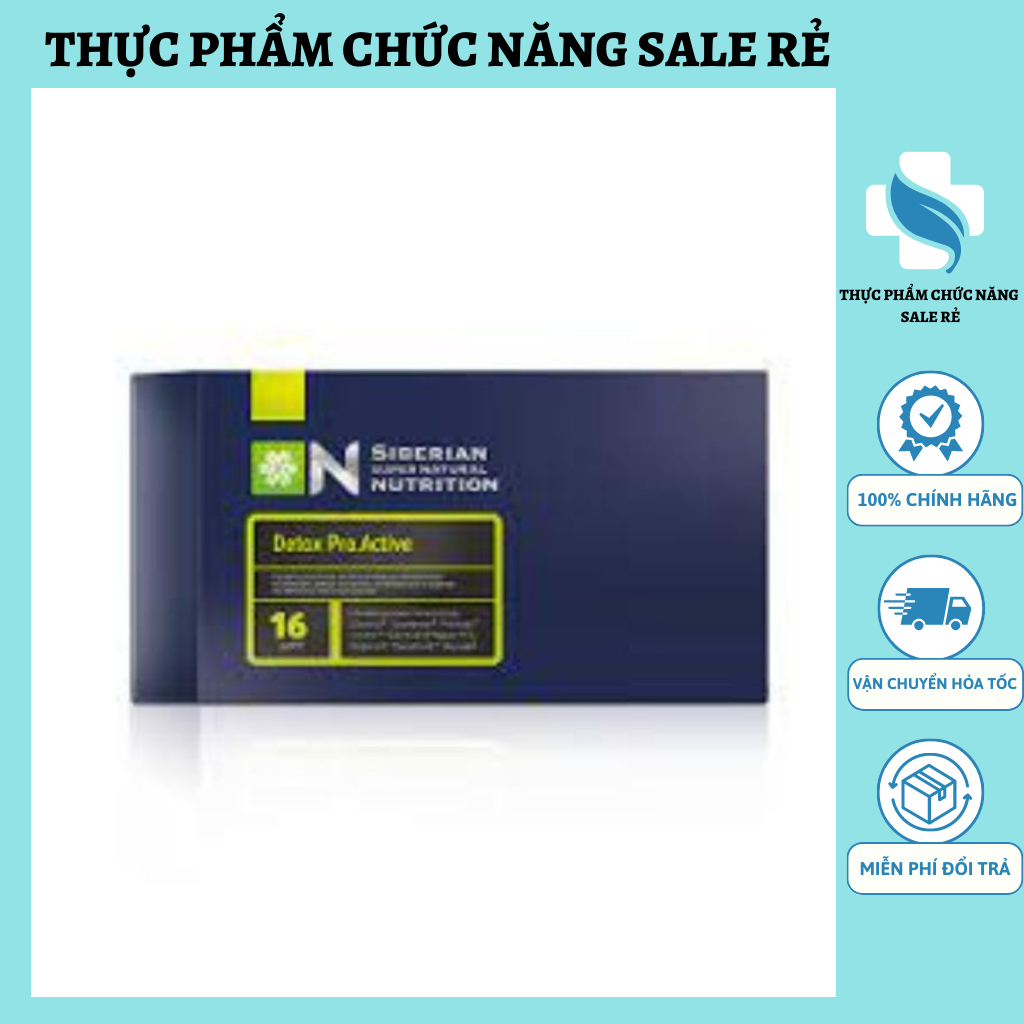 Thực Phẩm Bảo Vệ Sức Khỏe Siberian Super Natural Nutrition. Detox Pro.Active 16 túi 6v/túi