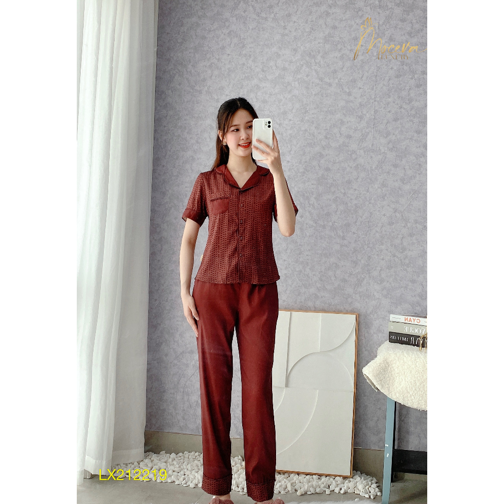 Bộ Pyjama Lụa vân cao cấp