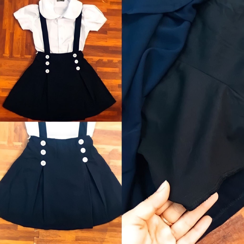 Bộ Áo Váy Đồng Phục Học Sinh Bé Gái Cao Cấp.