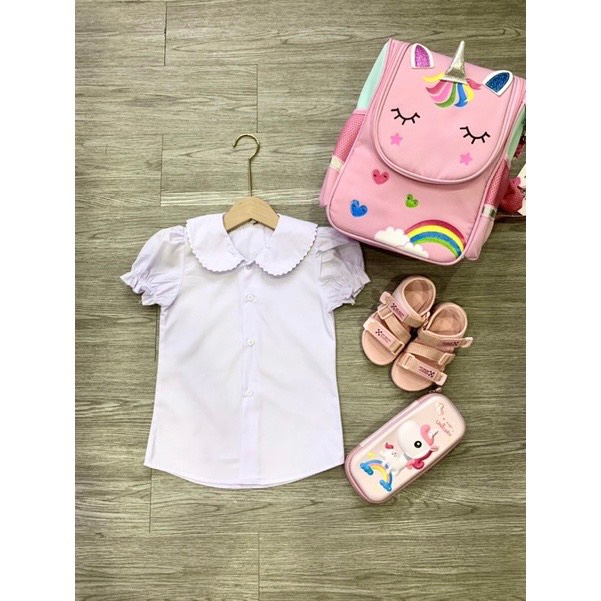 Bộ Áo Váy Đồng Phục Học Sinh Bé Gái Cao Cấp.