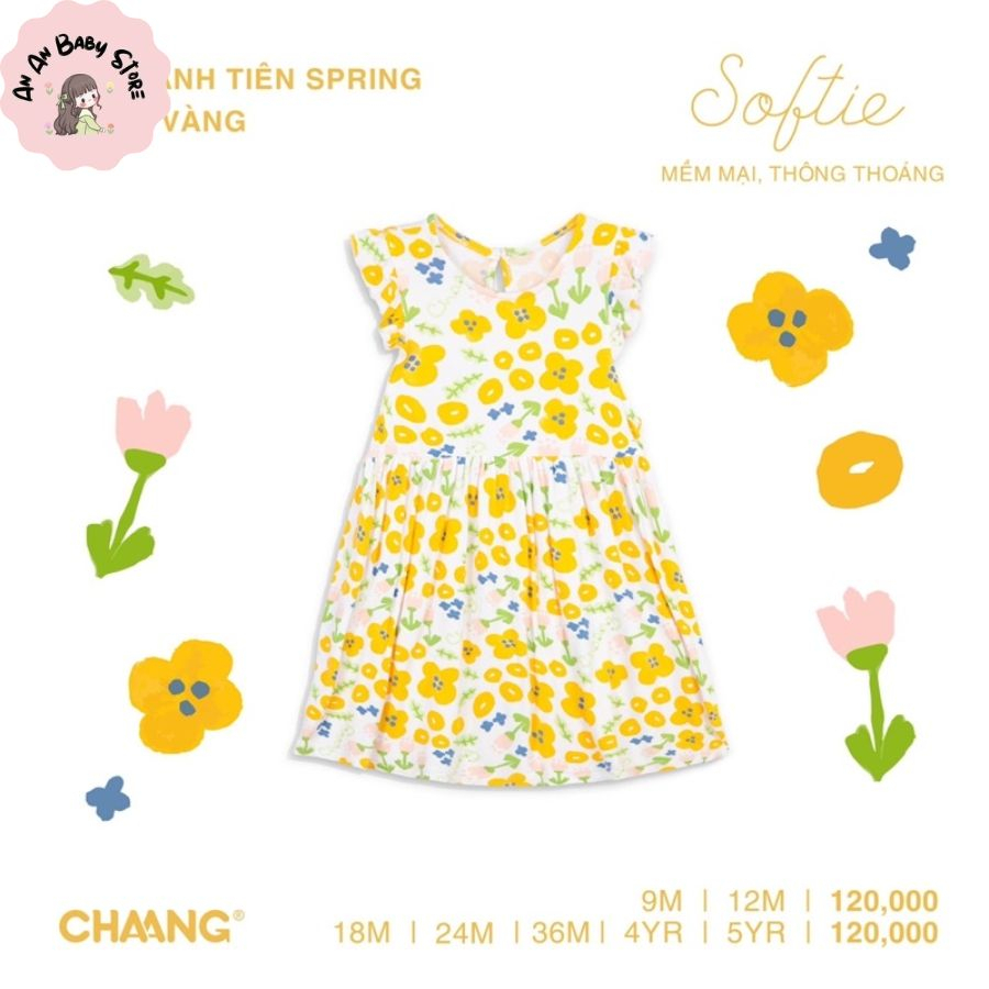 Váy ba lỗ cánh tiên Spring cho bé gái