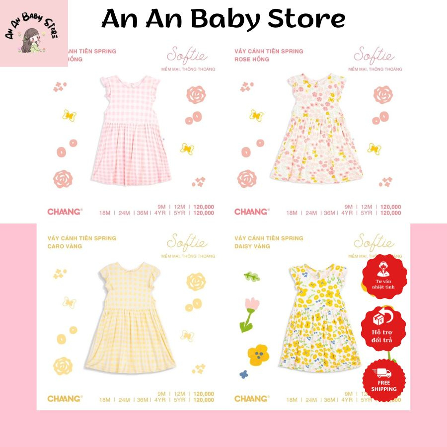 Váy ba lỗ cánh tiên Spring cho bé gái