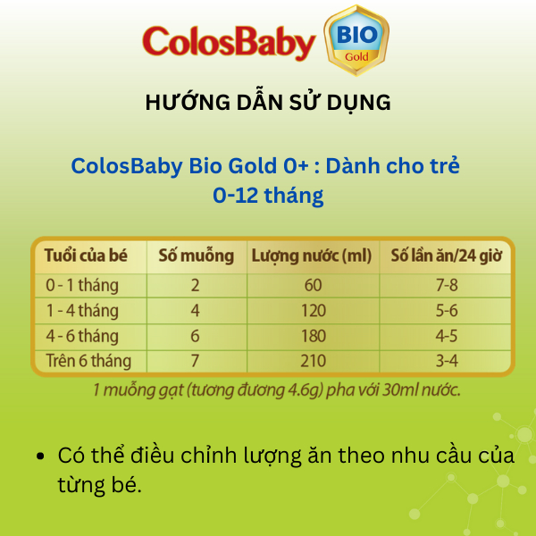 Sữa bột COLOSBABY BIO GOLD 0+ 400g hỗ trợ tiêu hóa tốt, tăng cường miễn dịch cho bé - VitaDairy