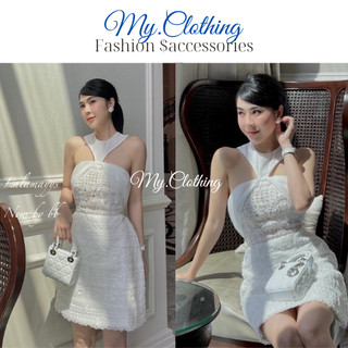 Đầm ren hoa nổi phối cổ siêu sang My.clothing V58