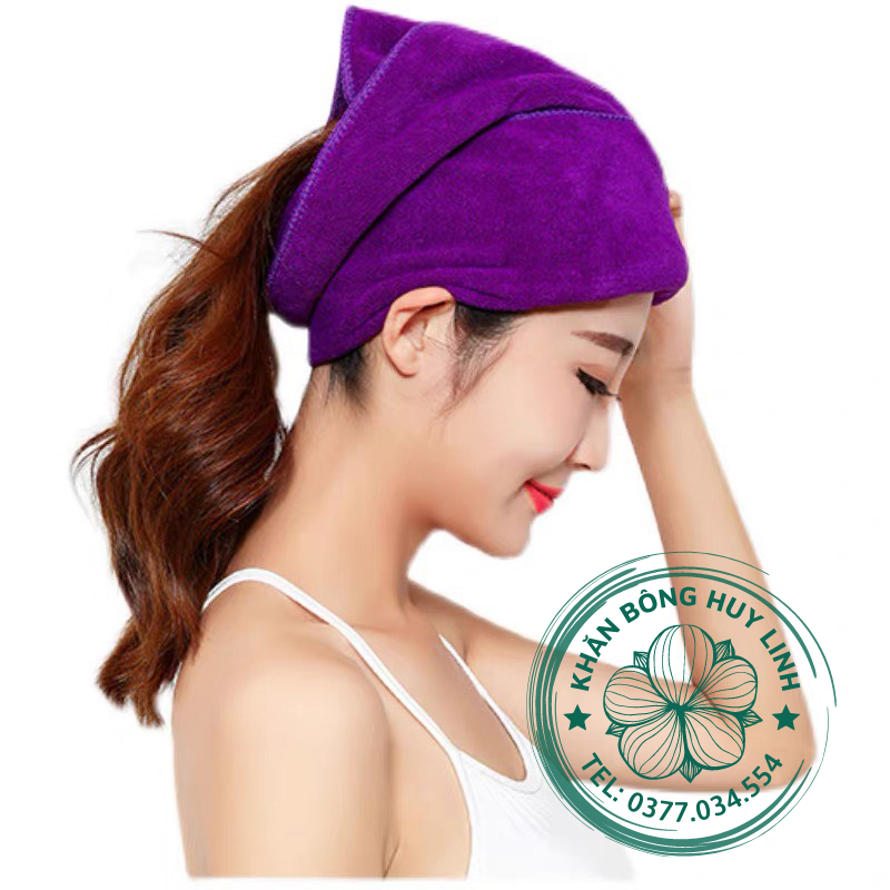 Khăn gội đầu, quấn đầu loại DÀY, siêu thấm nước cho spa và salon tóc, kt 35*75cm | Có video thực tế