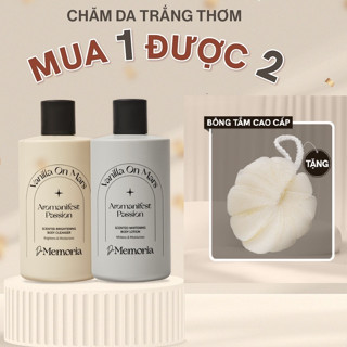 Sữa Tắm Và Dưỡng Thể Trắng Da Hương Nước Hoa Thư Giãn De Memoria (2x300ml)