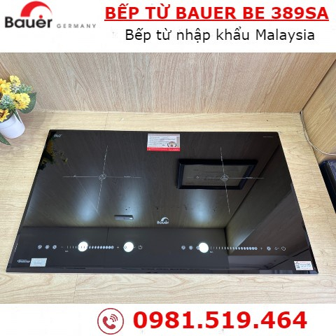 Bếp từ đôi Bauer 389SA - Bếp từ nhập khẩu Malaysia - Công nghệ sôi liu riu - Bảo hành 3 năm