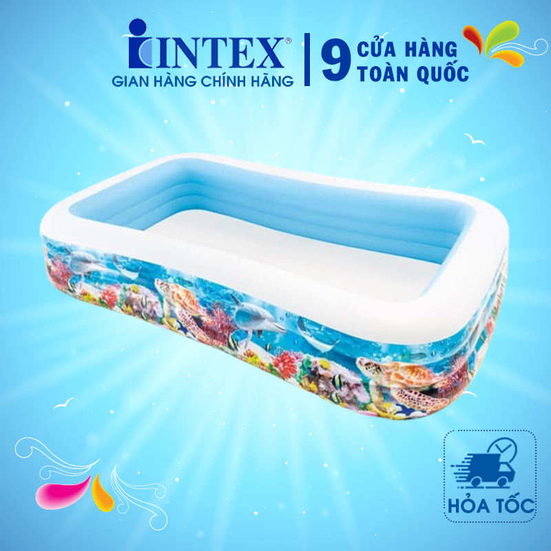 Hồ bơi phao Intex chính hãng đa dạng mẫu mã, chất lượng, pvc an toàn cho bé