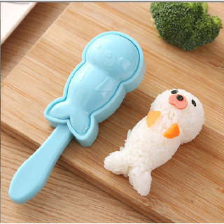 Bộ khuôn ép cơm bento hình cải cẩu kèm tấm cắt rong biển