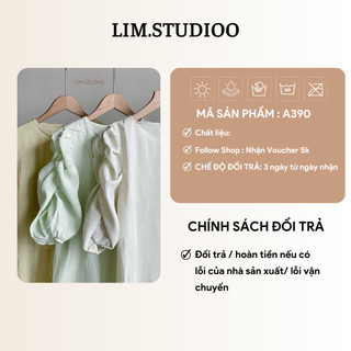 ÁO KIỂU TRƠN TAY BỒNG | lim.studio [ảnh thật/video thật]