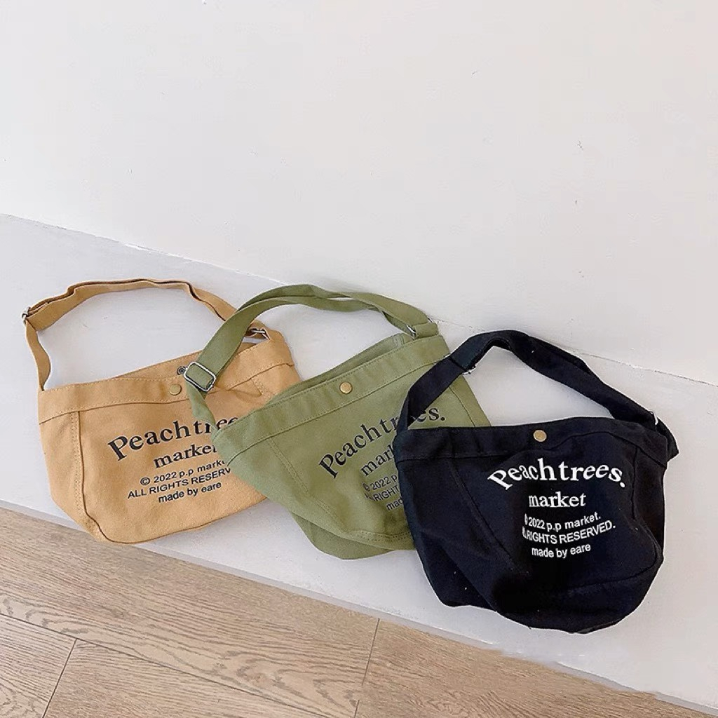 Túi Xách Đeo Chéo Phong Cách Hàn Quốc Cho Bé Trai Bé Gái, Chất Liệu Vải Canvas Mềm Mại, Phù Hợp Đi Chơi - XUDOO KIDS