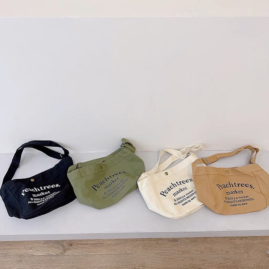 Túi Xách Đeo Chéo Phong Cách Hàn Quốc Cho Bé Trai Bé Gái, Chất Liệu Vải Canvas Mềm Mại, Phù Hợp Đi Chơi - XUDOO KIDS