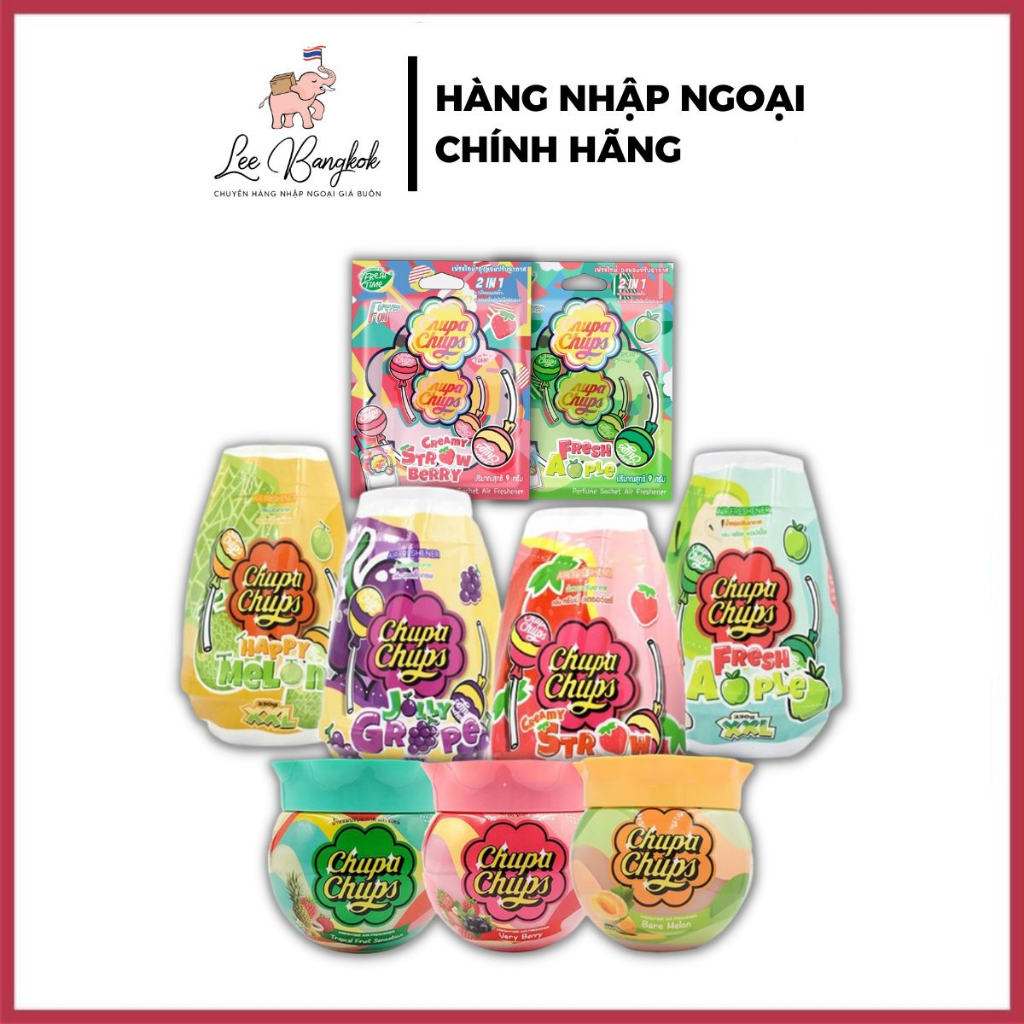 Túi, Sáp Thơm Phòng Chupa Chups Gel Air Freshener Ngọt Lịm Kẹo Trái Cây Size XXL Sử Dụng Lên Đến 45ngày Nội Địa Thái Lan