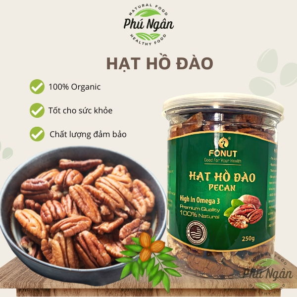 Hạt hồ đào, nhân hồ đào Mỹ đã sấy chín vị tự nhiên