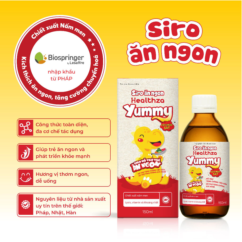 Siro ăn ngon HEALTHZA YUMMY lọ 150ml