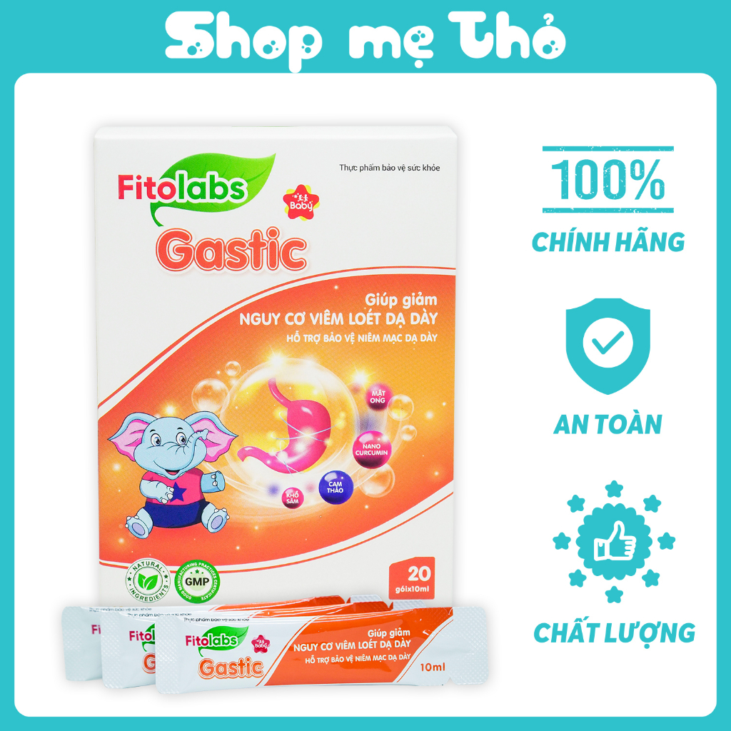 Siro Bảo Vệ Dạ Dày Cho Bé Fitolabs Gastic, Hỗ Trợ Cải Thiện Viêm Loét Dạ Dày, Giảm Trào Ngược Dạ Dày Thực Quản