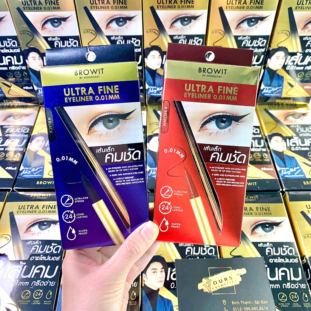 Bút kẻ mắt nước Nongchat không lem, không trôi Ultra Fine Eyeliner 0.01mm - Kẻ dạ Nongchat Ultra Fine Eyeliner