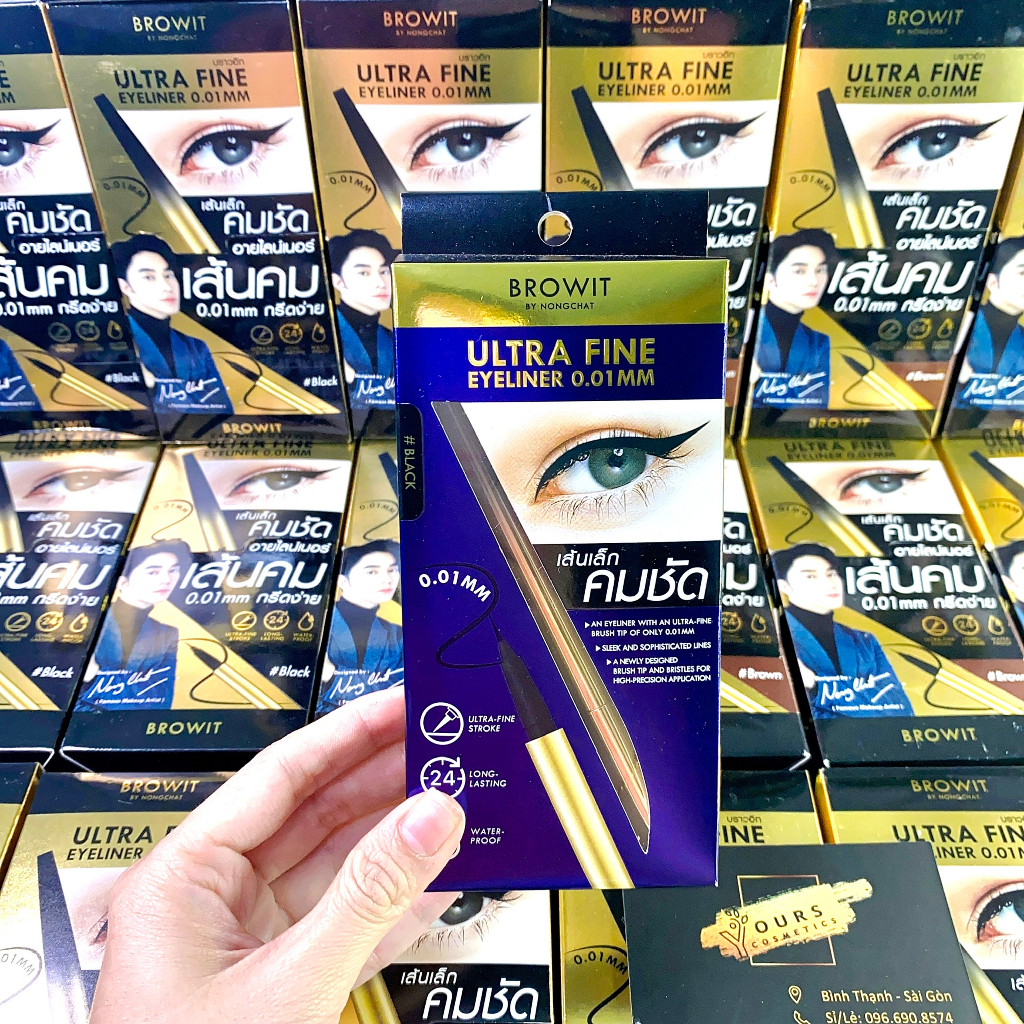 Bút kẻ mắt nước Nongchat không lem, không trôi Ultra Fine Eyeliner 0.01mm - Kẻ dạ Nongchat Ultra Fine Eyeliner