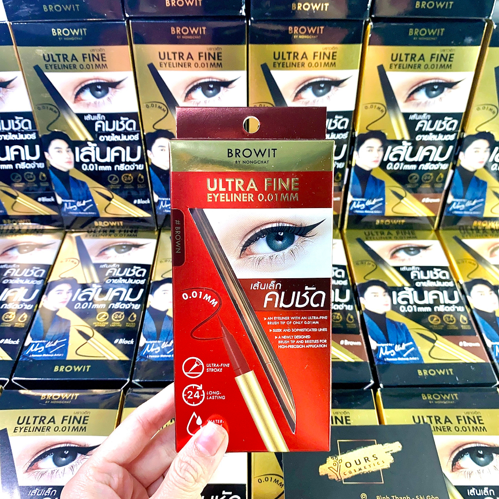 Bút kẻ mắt nước Nongchat không lem, không trôi Ultra Fine Eyeliner 0.01mm - Kẻ dạ Nongchat Ultra Fine Eyeliner