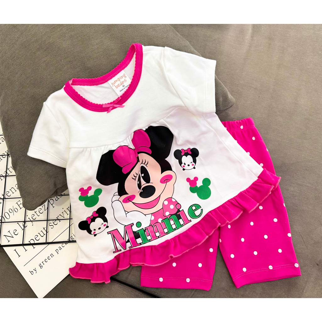Bộ ngắn tay quần đùi lửng babydoll Thun Borip x.u.ấ.t loại 1 cho bé gái size nhí 9-21kg - Quần áo cho bé - Pikakids