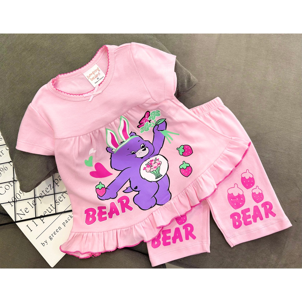 Bộ ngắn tay quần đùi lửng babydoll Thun Borip x.u.ấ.t loại 1 cho bé gái size nhí 9-21kg - Quần áo cho bé - Pikakids