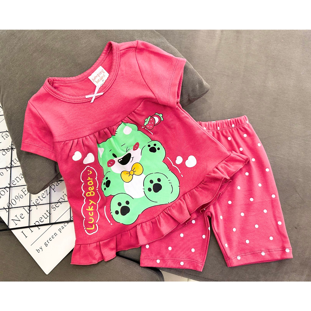 Bộ ngắn tay quần đùi lửng babydoll Thun Borip x.u.ấ.t loại 1 cho bé gái size nhí 9-21kg - Quần áo cho bé - Pikakids
