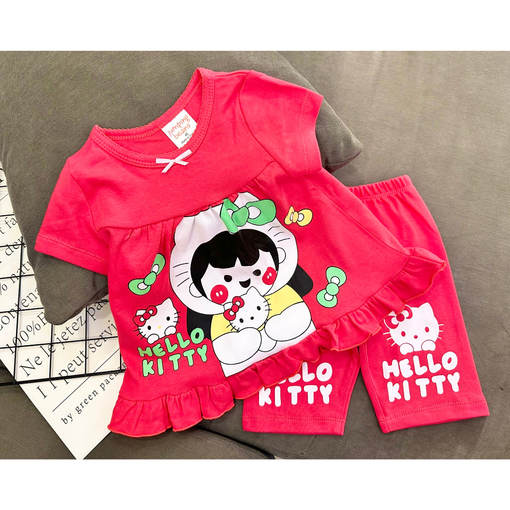 Bộ ngắn tay quần đùi lửng babydoll Thun Borip x.u.ấ.t loại 1 cho bé gái size nhí 9-21kg - Quần áo cho bé - Pikakids