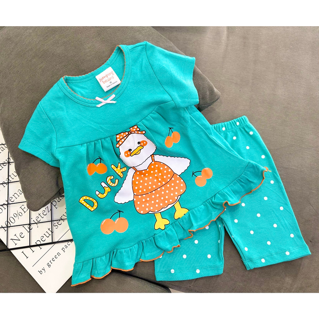 Bộ ngắn tay quần đùi lửng babydoll Thun Borip x.u.ấ.t loại 1 cho bé gái size nhí 9-21kg - Quần áo cho bé - Pikakids