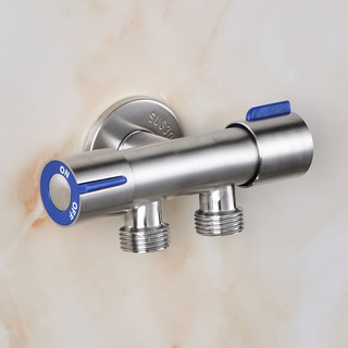 Van chia nước ren phi 21 tiêu chuẩn 2 khóa nước riêng biệt 2 đầu ra, van giảm áp