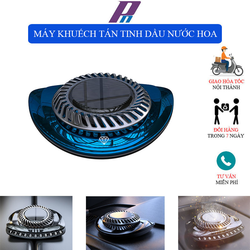 Máy Khuếch Tán Tinh Dầu Nước Hoa Ô Tô Sử Dụng Năng Lượng Mặt Trời Tích Hợp Bảng Số Điện Thoại Tặng Kèm 1 Lọ Tinh Dầu