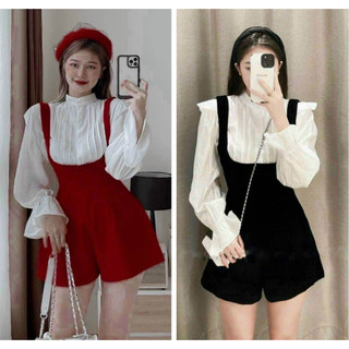 Jum Nữ Nhung phối áo lụa tay dài dáng xòe dự tiệc