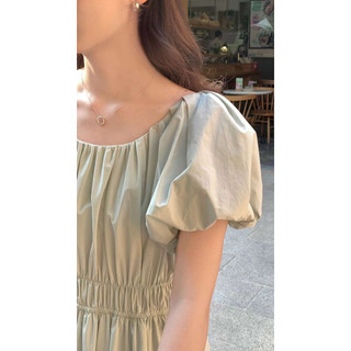 TAOXANH Váy midi cộc tay chun eo