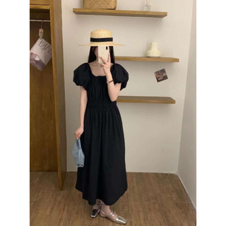 TAOXANH Váy midi cộc tay chun eo