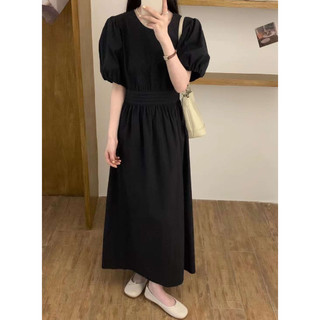 TAOXANH Váy midi cộc tay chun eo
