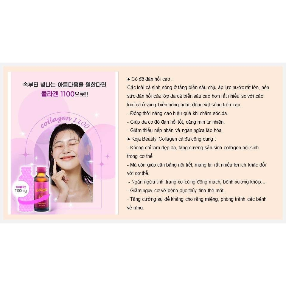 [HCM][XUẤT VAT] Nước uống bổ sung Collagen Koja Beautiful Hàn Quốc 1100mg hộp 10 lọ x 100ml/ lọ | BigBuy360 - bigbuy360.vn