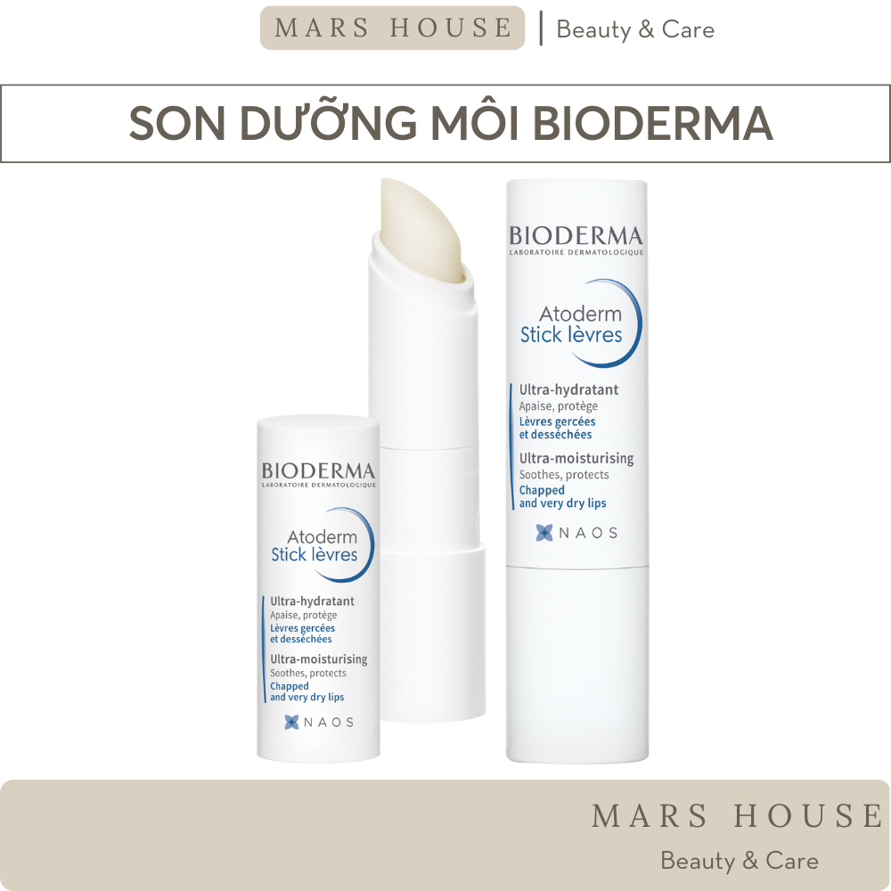 Son Dưỡng Môi Bioderma Atoderm Stick Levres 4g - Son dưỡng ẩm và làm mềm môi