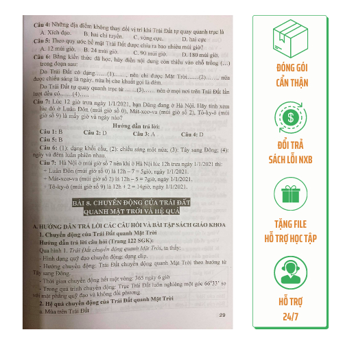 Sách - Hướng dẫn trả lời câu hỏi và bài tập Địa lí 6