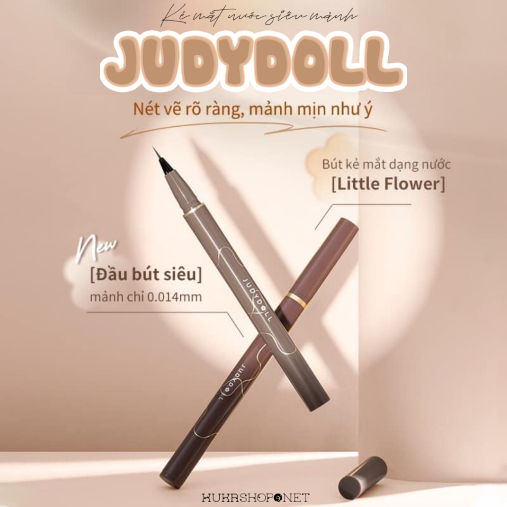 Bút kẻ mắt nước JUDYDOLL Skinny Liquid ngòi siêu mịn chống nước khô nhanh không nhòe 0.5ml