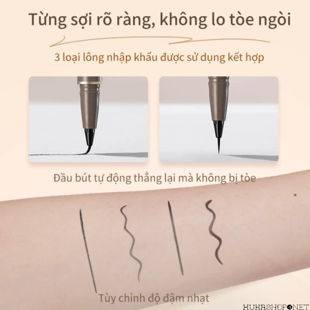 Bút kẻ mắt nước JUDYDOLL Skinny Liquid ngòi siêu mịn chống nước khô nhanh không nhòe 0.5ml