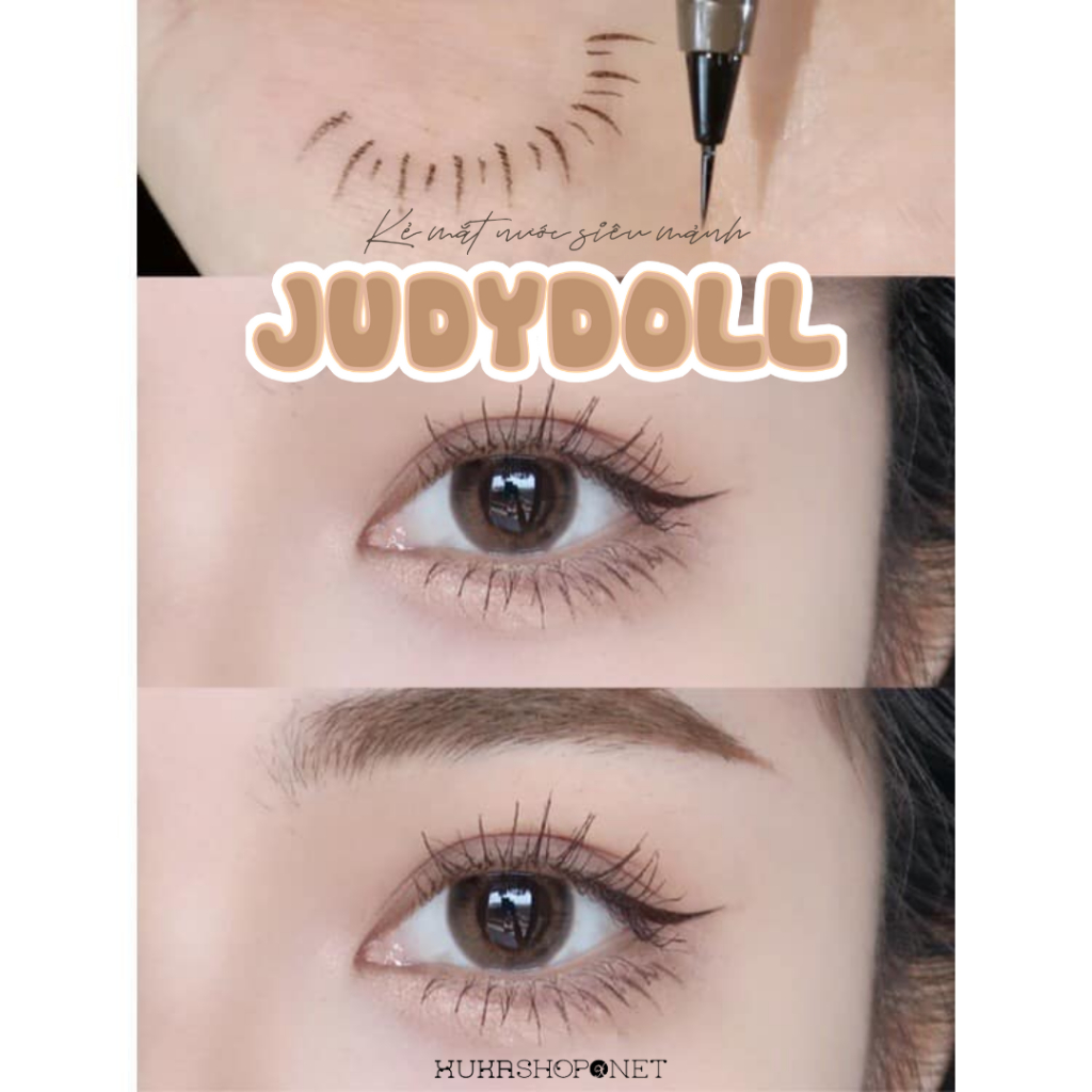 Bút kẻ mắt nước JUDYDOLL Skinny Liquid ngòi siêu mịn chống nước khô nhanh không nhòe 0.5ml