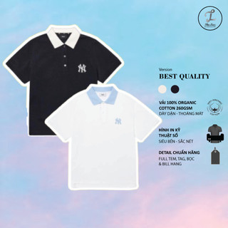 Polo ny mlb basic unisex nam nữ in hình monogram mega -logo cá tính the.laz